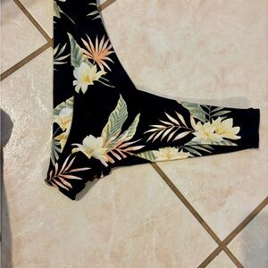 Billabong Floral Black Swim Bottoms